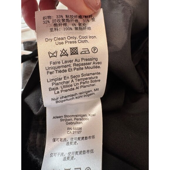 DKNY High Waist Tie Waist Size 4 Paper Bag Dress Cropped NWOT Donna Karen Wide L - Picture 6 of 9